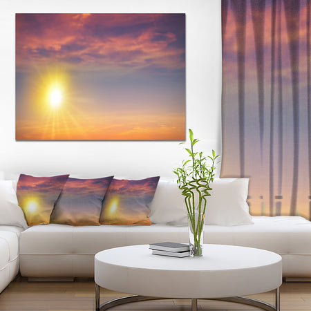 Beautiful Panoramic Sunset - Large Landscape Canvas Art Print