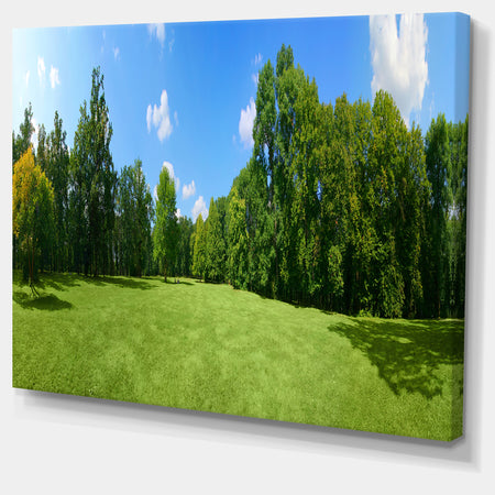 Green City Park Panorama - Extra Large Landscape Canvas Art Print