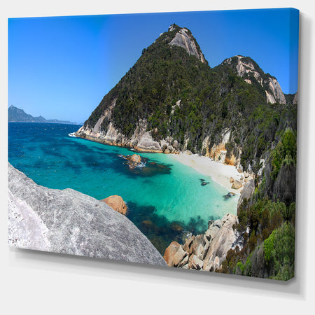 Small Hidden Bay Panorama - Extra Large Landscape Canvas Art Print