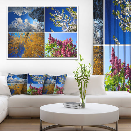 Four Seasons of Nature Collage - Large Landscape Canvas Art Print