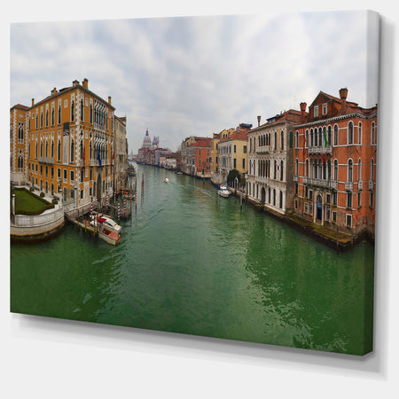Green Waters in Venice Grand Canal - Extra Large Landscape Canvas Art Print