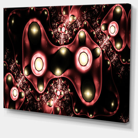 3D Surreal Brown Illustration - Extra Large Floral Wall Art on Canvas