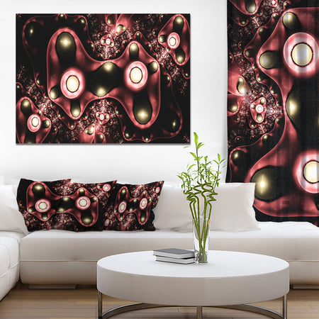 3D Surreal Brown Illustration - Extra Large Floral Wall Art on Canvas