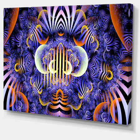Magical Fairy Pattern Illustration - Extra Large Floral Wall Art on Canvas