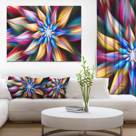 Exotic Multi-Color Flower Petals - Extra Large Floral Wall Art on Canvas