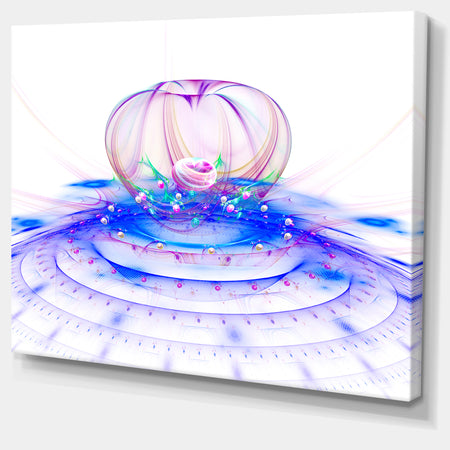 Spectacular Blue 3D Surreal Art - Extra Large Floral Wall Art on Canvas