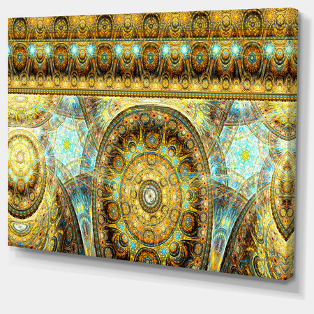Brown Extraterrestrial Life Cells - Extra Large Floral Wall Art on Canvas