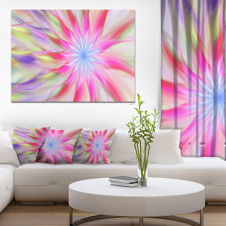 Dance of Pink Exotic Flower - Extra Large Floral Wall Art on Canvas