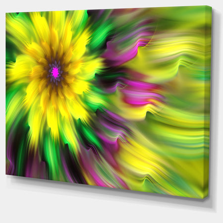 Dance of Yellow Exotic Flower - Modern Floral Art