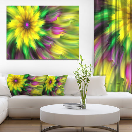 Dance of Yellow Exotic Flower - Modern Floral Art