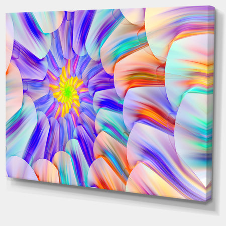 Multi-Colored Stain Glass with Spirals - Modern Floral Art