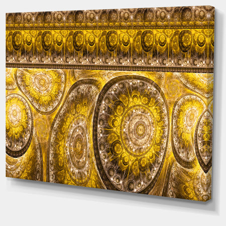 Golden Extraterrestrial Life Cells - Modern Floral Art