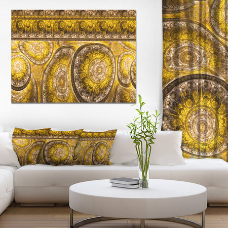 Golden Extraterrestrial Life Cells - Modern Floral Art