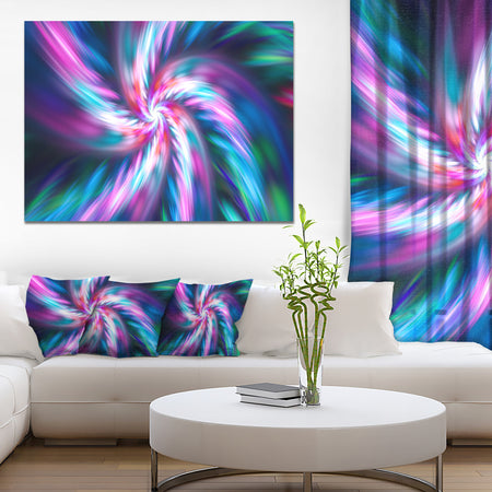 Dancing Multi-Color Fractal Flower - Extra Large Floral Canvas Art Print