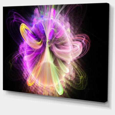 Purple Circle with Amazing Curves - Extra Large Floral Canvas Art Print