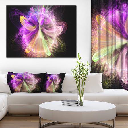 Purple Circle with Amazing Curves - Extra Large Floral Canvas Art Print