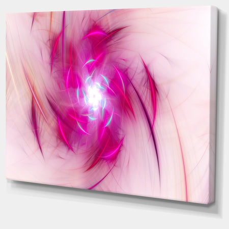 Purple Fractal Nuclear Reaction - Extra Large Floral Canvas Art Print