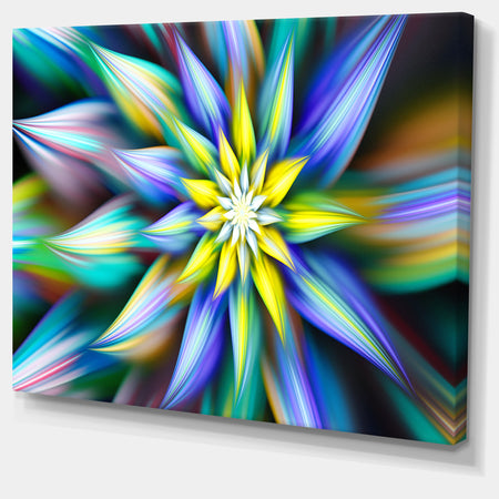 Dancing Multi-Color Flower Petals - Extra Large Floral Canvas Art Print