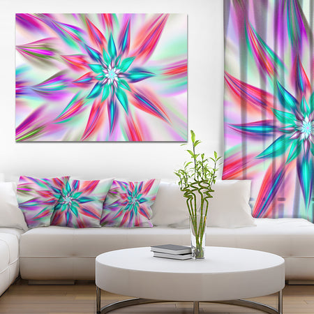 Dancing Pink Flower Petals - Extra Large Floral Canvas Art Print