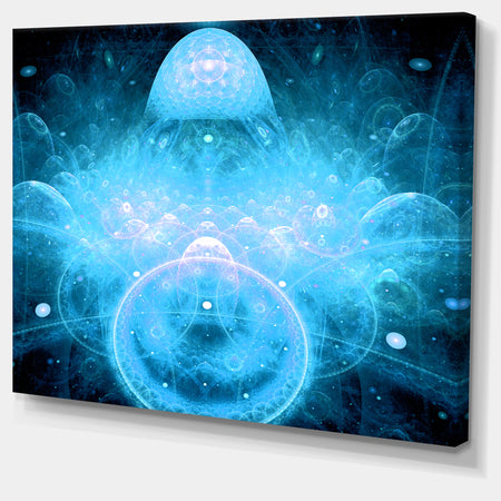Infinite Light Blue Universe - Extra Large Floral Canvas Art Print