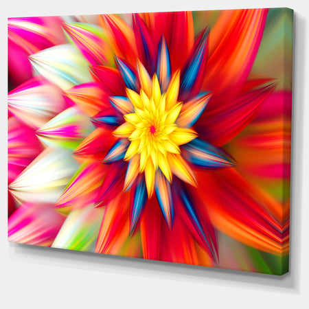 Amazing Dance of Red Petals - Extra Large Floral Canvas Art Print