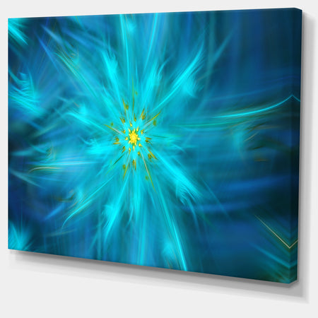 Amazing Dance of Blue Petals - Extra Large Floral Canvas Art Print