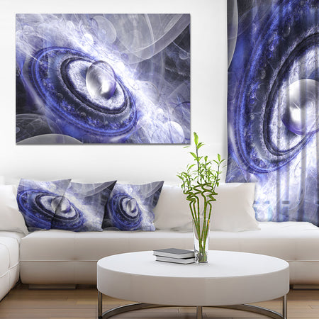 Beautiful Blue Flying Saucer - Extra Large Floral Canvas Art Print