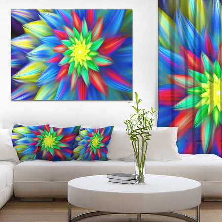 Dance of Bright Multi-Color Flower - Extra Large Floral Canvas Art Print