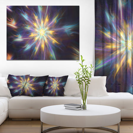 Shining Multi-Color Exotic Flower - Extra Large Floral Canvas Art Print