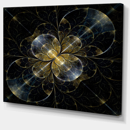Symmetrical Golden Fractal Flower - Extra Large Floral Canvas Art Print