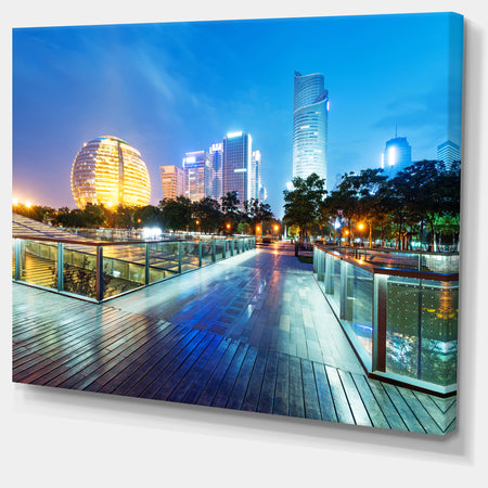 China Hangzhou Skyscrapers - Modern Cityscape Wall Art