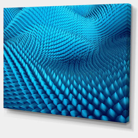 Abstract Blue Wavy Background - Abstract Canvas Wall Art