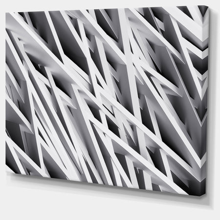 White Geometric Wallpaper'Large Abstract Wall Art