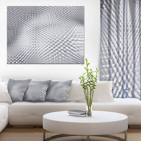 Small 3D White Prickly Design'Large Abstract Wall Art
