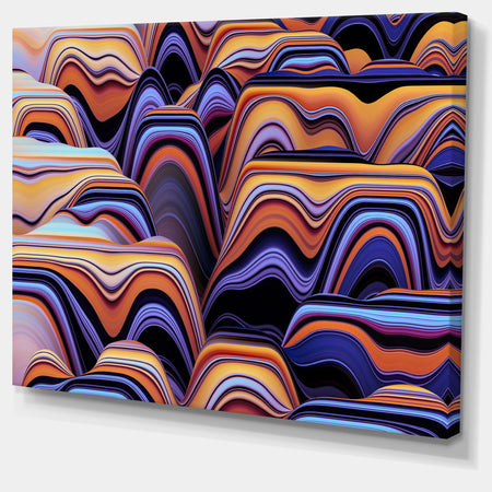 Abstract Mountains 3D Texture - Abstract Artwork on Canvas