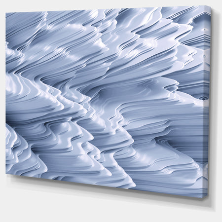 Snowy Hills 3D Texture - Abstract Artwork on Canvas