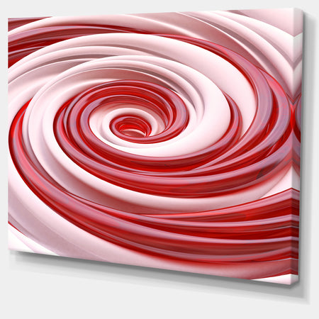 Beautiful Candy Cane Spiral'Extra Large Abstract Canvas Art Print