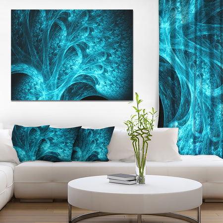 Magical Blue Psychedelic Forest'Extra Large Abstract Canvas Art Print