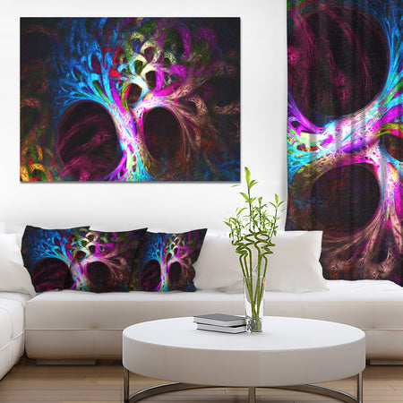 Magical Multi-color Psychedelic Tree'Extra Large Abstract Canvas Art Print