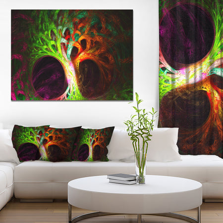 Magical Green Psychedelic Tree - Extra Large Abstract Art on Canvas