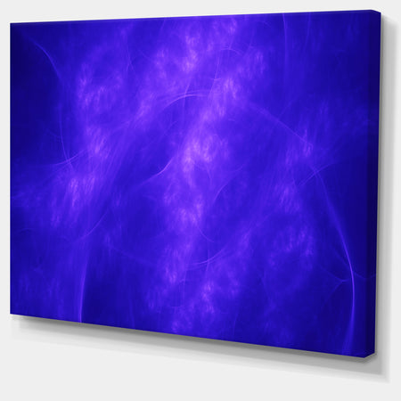Blue Fractal Abstract Pattern - Extra Large Abstract Art on Canvas
