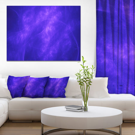 Blue Fractal Abstract Pattern - Extra Large Abstract Art on Canvas