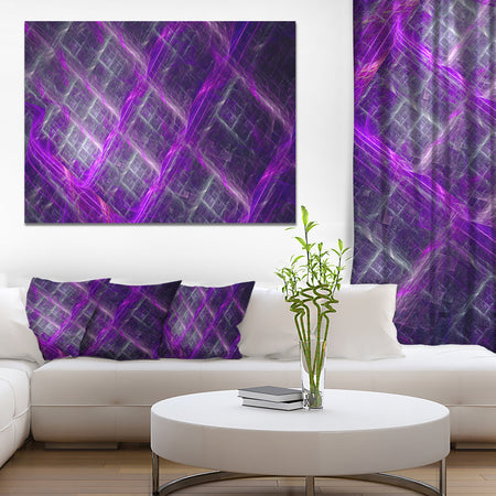 Purple Abstract Metal Grill - Extra Large Abstract Art on Canvas