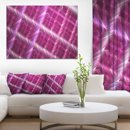 Pink Abstract Metal Grill - Extra Large Abstract Art on Canvas