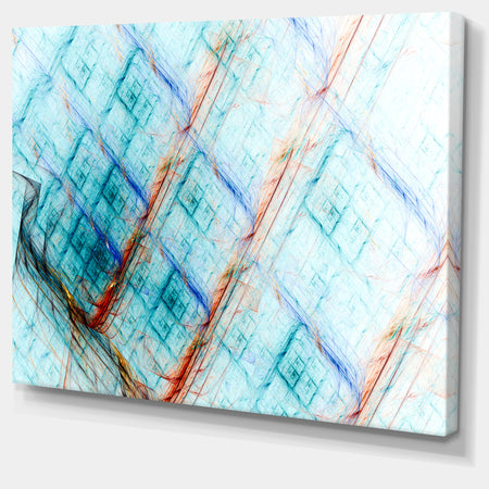 Light Blue Metal Grill - Extra Large Abstract Art on Canvas