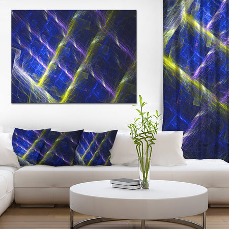 Dark Blue Fractal Grill - Extra Large Abstract Art on Canvas