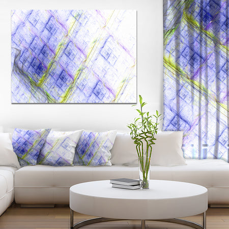 Light Blue Fractal Grill - Extra Large Abstract Art on Canvas