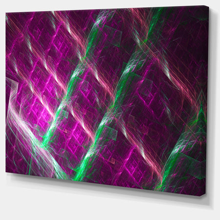 Purple Fractal Metal Grill - Abstract Wall Art Canvas