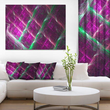 Purple Fractal Metal Grill - Abstract Wall Art Canvas