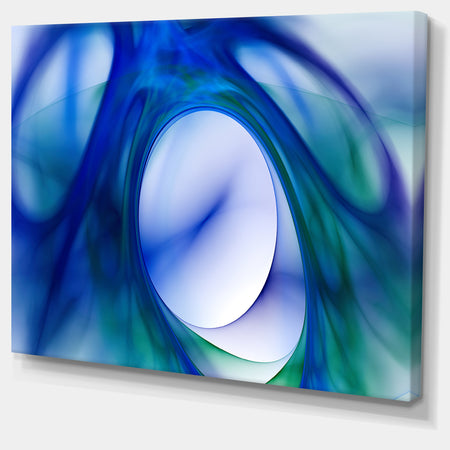 Mystic Blue Fractal Wallpaper - Abstract Wall Art Canvas